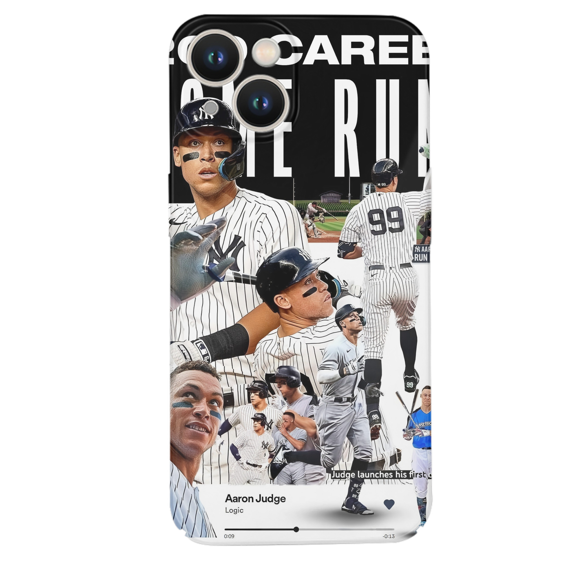 Aaron Judge 200 Home Runs 2 IPhone 14 Series Full-Cover Hard Case – Shockproof With Raised Camera Protection – Precise Cutouts, Wireless Charging Compatible – Durable, Anti-Yellowing, Easy To Clean